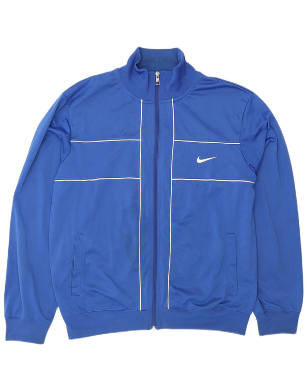 NIKE Herren-Trainingsanzug-Top-Jacke, großes blaues Polyester