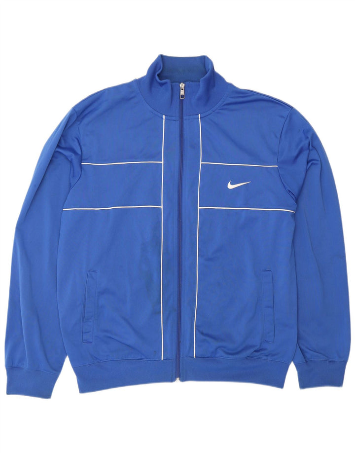 NIKE Herren-Trainingsanzug-Top-Jacke, großes blaues Polyester