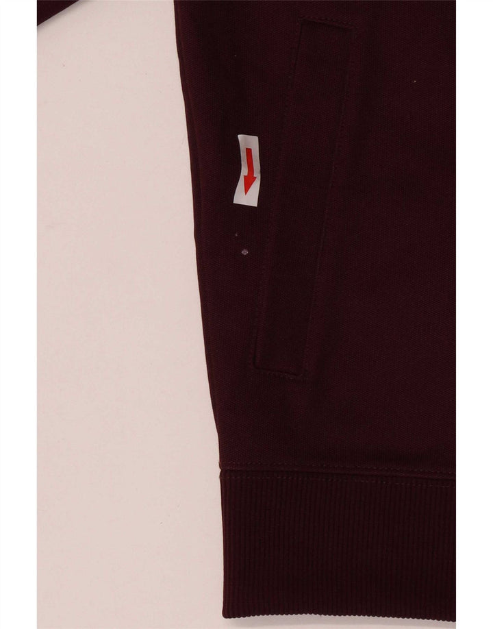 Fred Perry Jungen-Trainingsanzug-Top-Jacke, 9–10 Jahre, mittleres Kastanienbraun, Farbblock