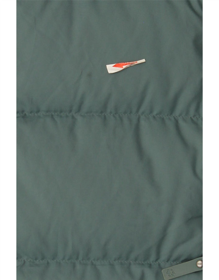 Jack Wolfskin Damen Kapuzen-Übergröße, gepolsterter Mantel, UK 10/12, Mittelgrün