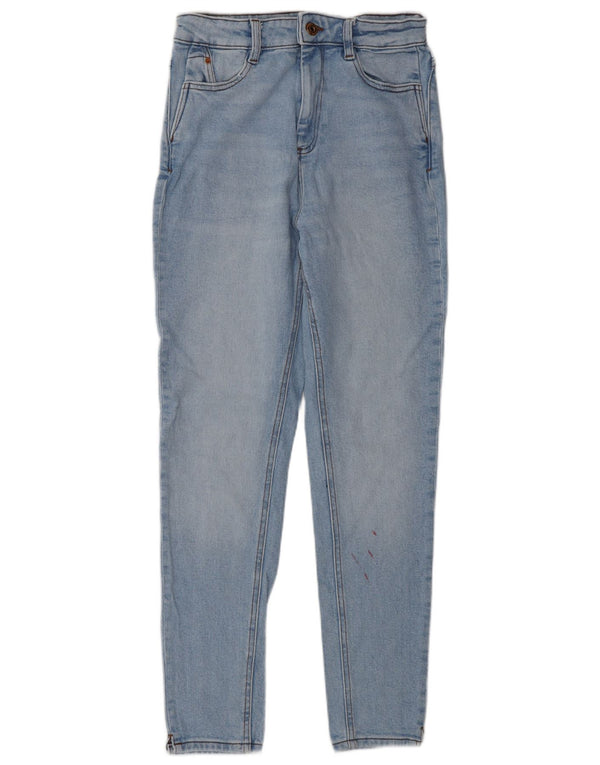 Zara Damen High Rise Skinny Jeans EU 38 Small W28 L29 Blaue Baumwolle