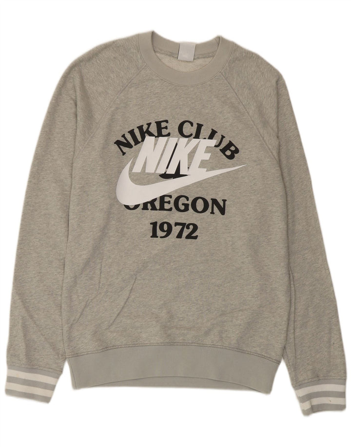 Nike Herren-Sweatshirt mit Grafik, XS, graue Baumwolle
