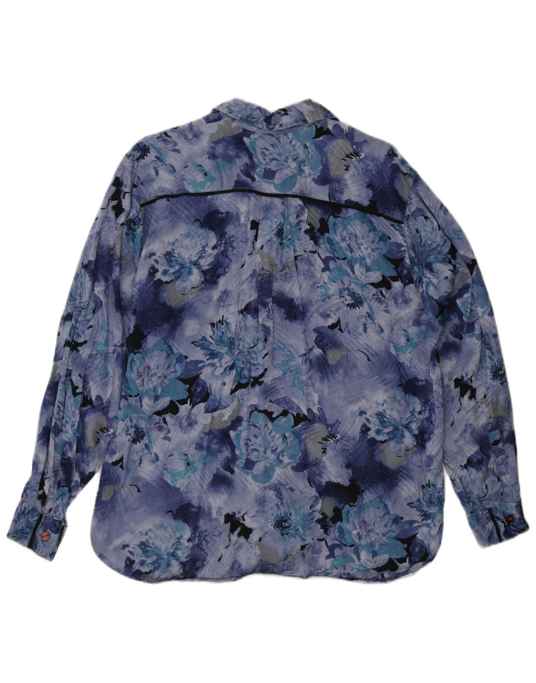 Sisley Herrenhemd Mittelblau mit Blumenmuster
