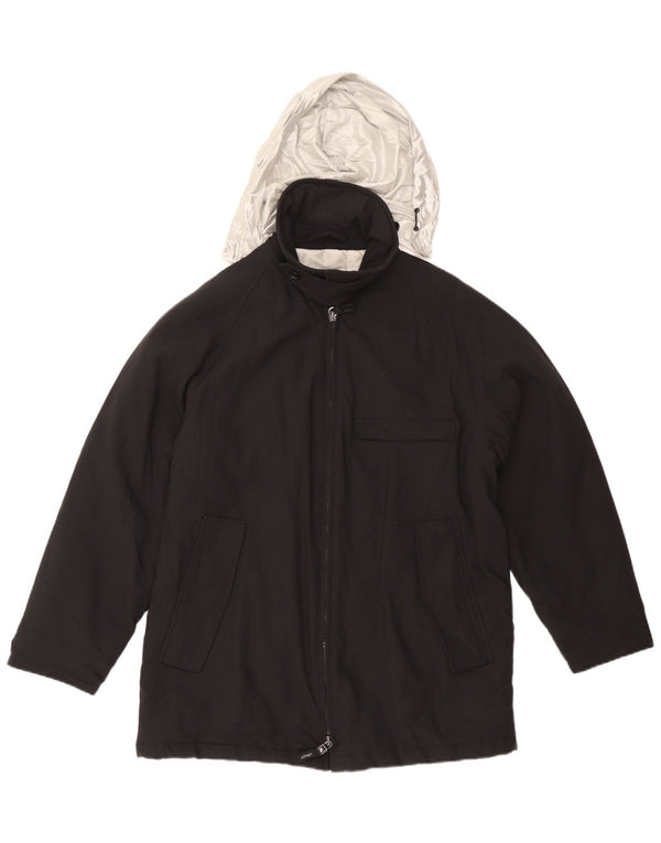 Allegri Herren-Windbreakerjacke mit Kapuze, UK 40, Größe L, Schwarz, Farbblock