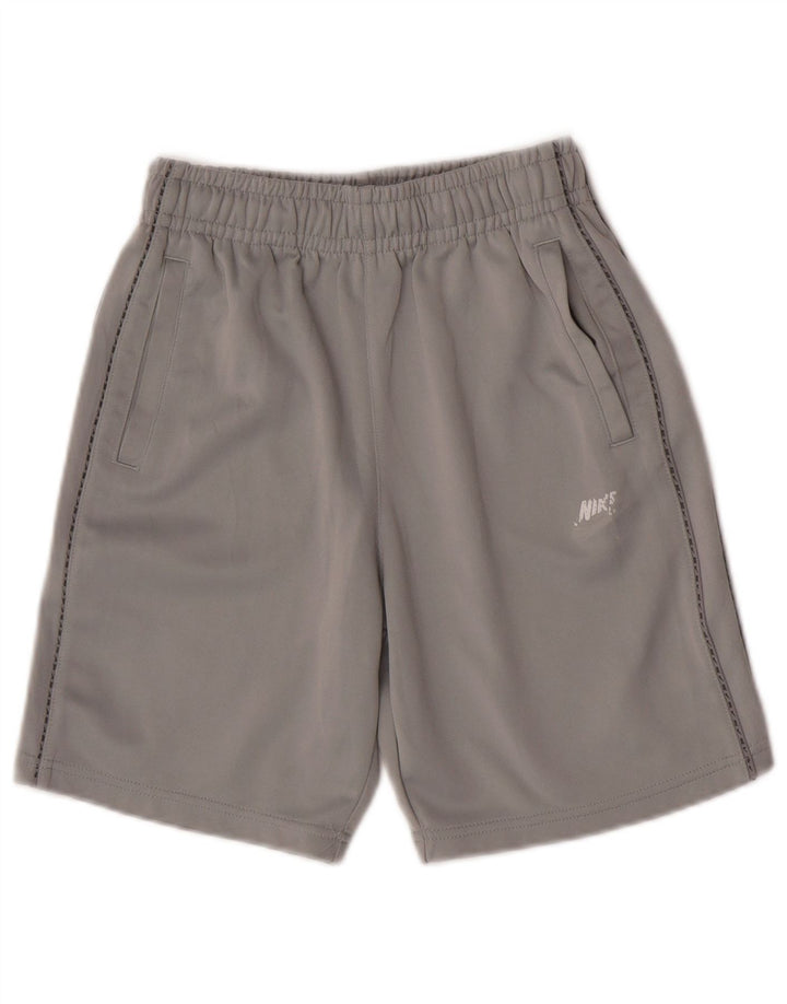 Nike Jungen-Sportshorts mit Grafik, 12–13 Jahre, groß, graues Polyester