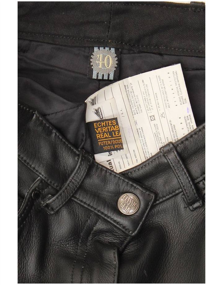 Hein Gericke Damen Lederhose EU 40 Medium W30 L29 Schwarzes Leder