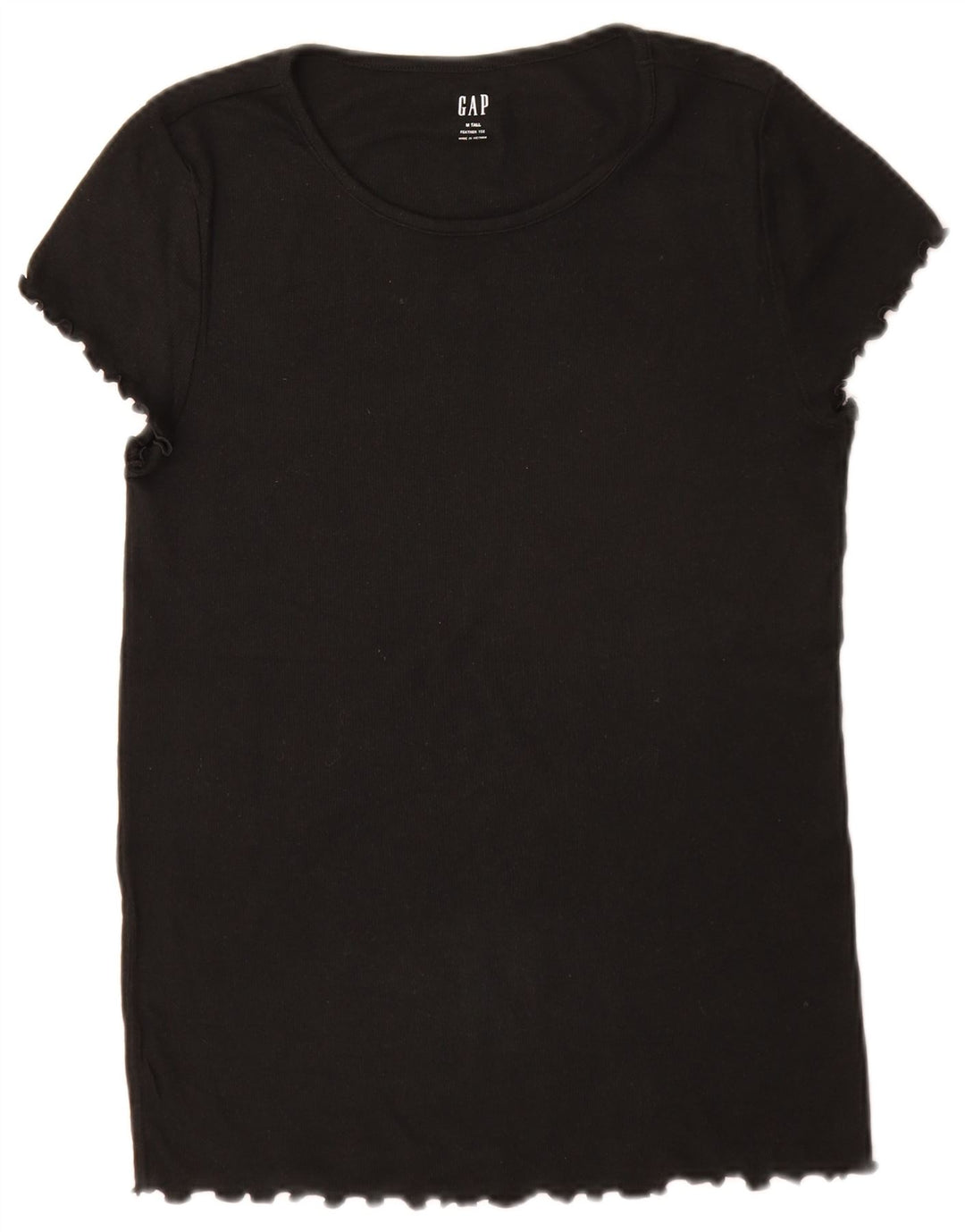 Gap Womens Tall T-Shirt Top UK 14 Medium Schwarz