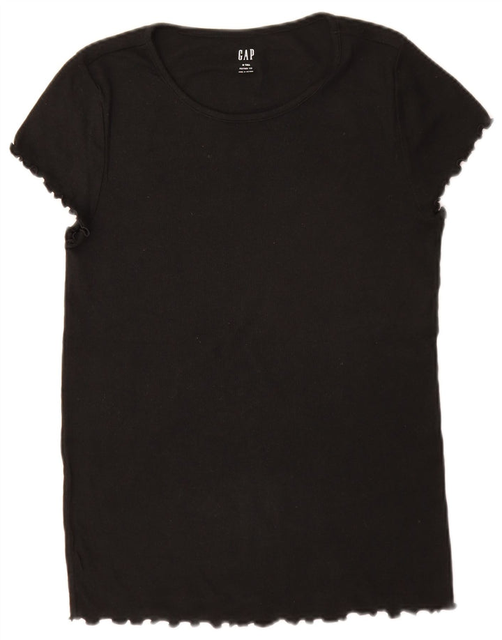 Gap Womens Tall T-Shirt Top UK 14 Medium Schwarz