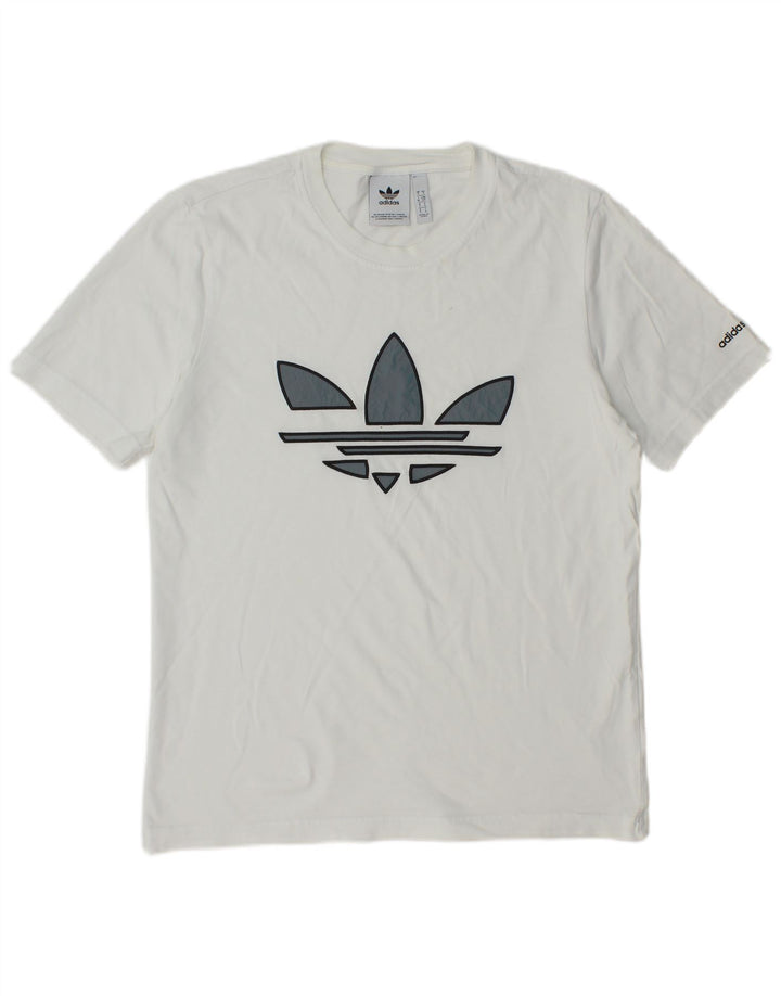 ADIDAS Herren Grafik T-Shirt Top Small Weiß