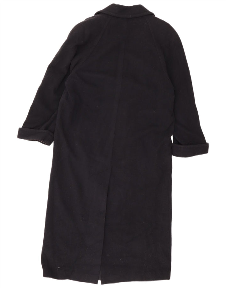 Marks & Spencer Damen Zweireihiger Mantel UK 10 Small Schwarze Wolle