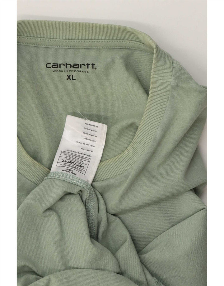 Carhartt Herren Top Langarm XL Grüne Baumwolle