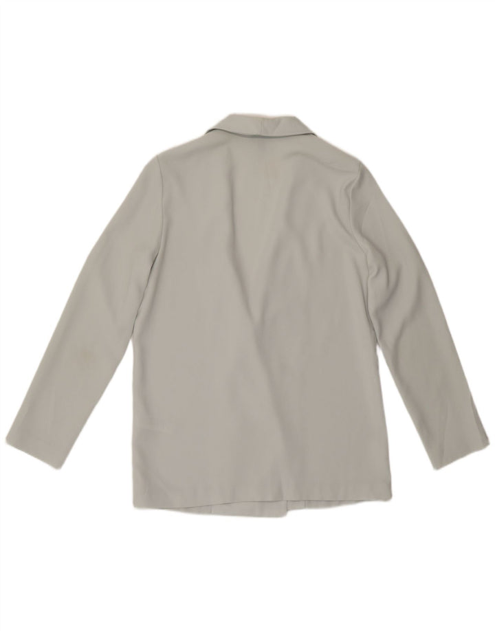 Topshop Damen Zweireiher-Blazerjacke, Größe S, UK 10, Grau, Polyester