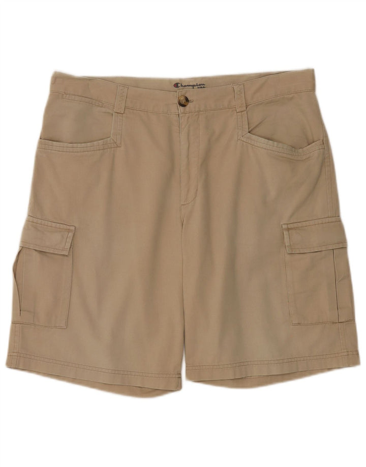 Champion Herren Cargo-Shorts, Größe L, W36, Beige, Baumwolle