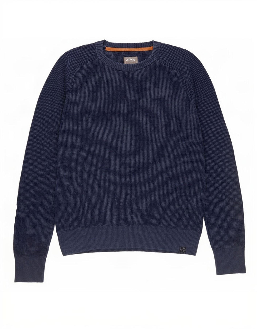 Fat Face Herren-Pullover mit Rundhalsausschnitt, Größe S, marineblau, Baumwolle