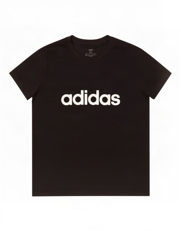 Adidas Damen Graphic T-Shirt Top UK 24/26 2XL Schwarz Baumwolle