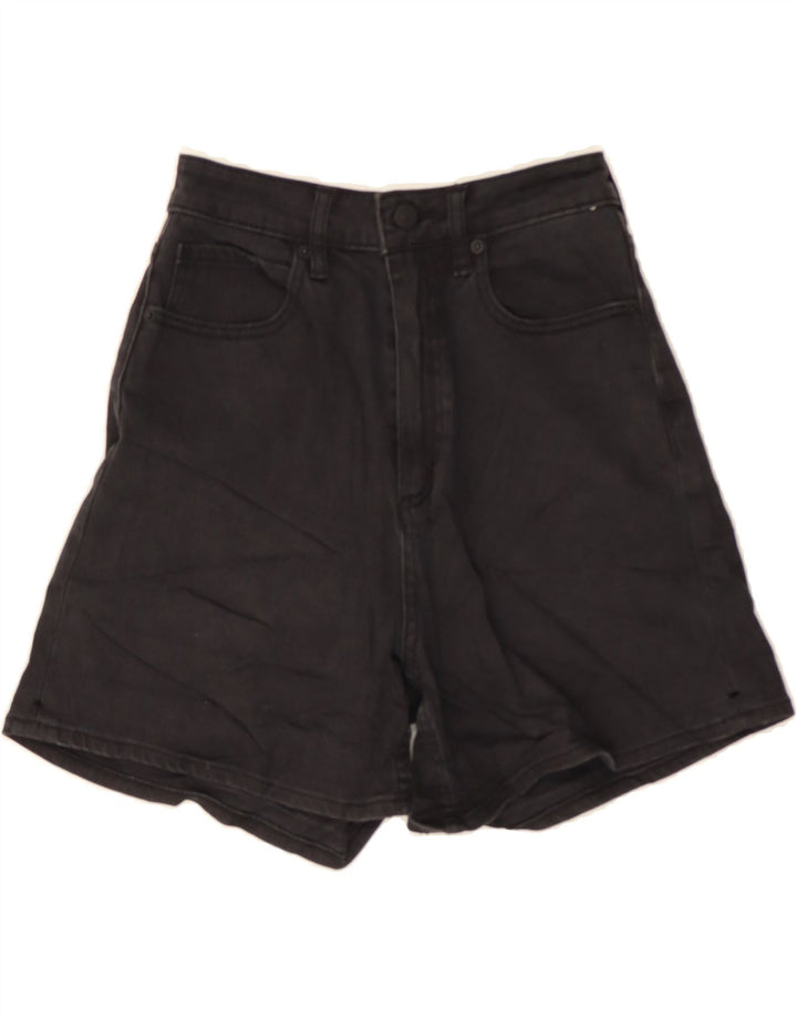 LEE Womens High Waist Denim Shorts US 8 Medium W26  Black Cotton Vintage Lee and Second-Hand Lee from Messina Hembry 