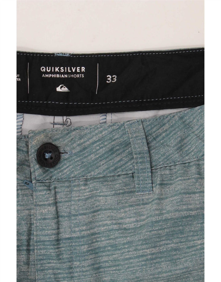 Quiksilver Herren Chinoshorts W33 Mittelgrün gestreift