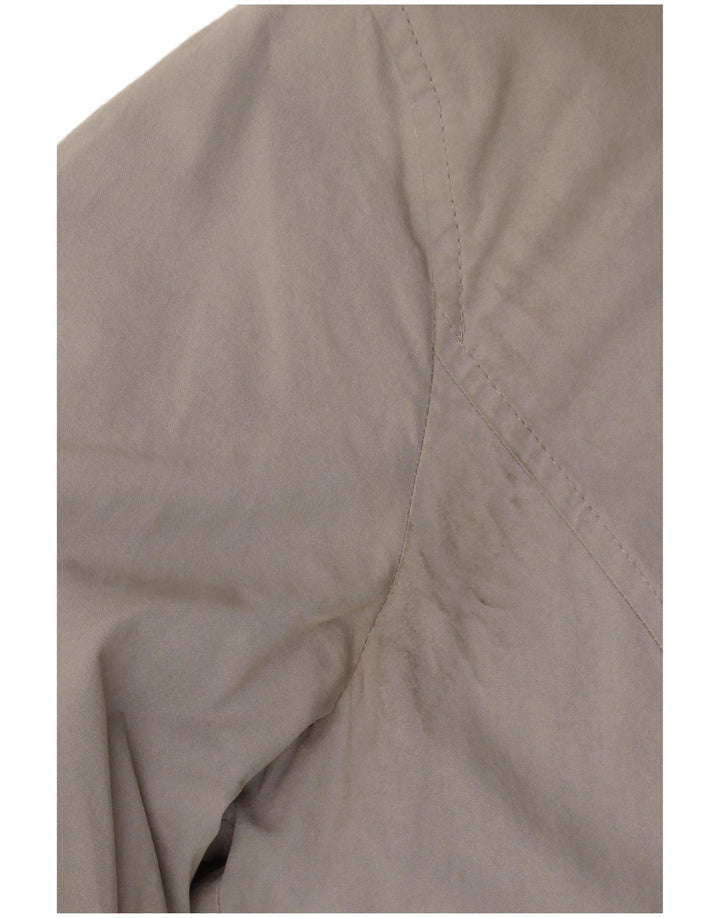Woolrich Wattierter Damenmantel mit Kapuze, UK 14, mittelgraue Baumwolle