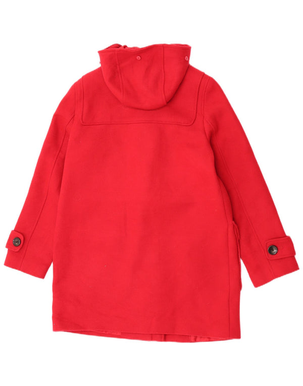 Marks & Spencer Damen-Dufflecoat mit Kapuze, UK 12, Mittelrot, Polyester