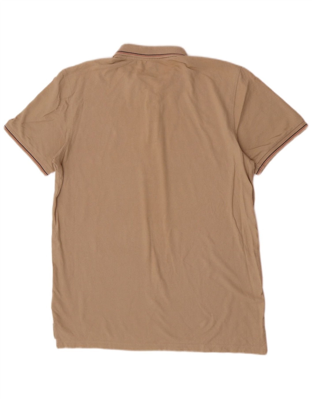 Lee Herren-Poloshirt in normaler Passform, groß, beige, gestreift, Baumwolle