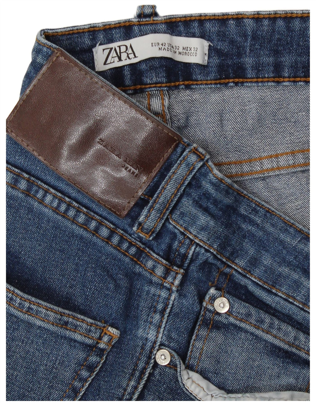 Zara Herren Skinny Jeans EU 42 Large W32 L30 Blaue Baumwolle