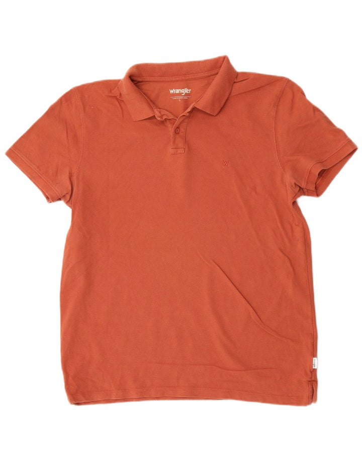 Wrangler Herren-Poloshirt, große orangefarbene Baumwolle