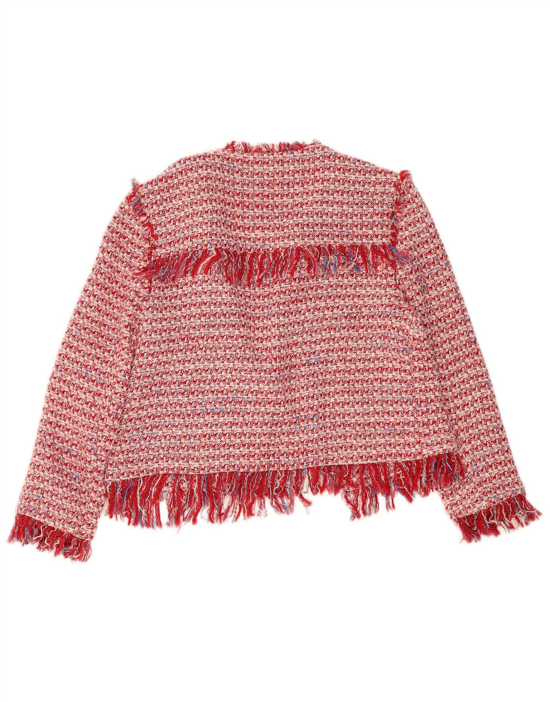 Offene Bolero-Jacke für Damen von Zara, UK 16, Größe L, rot meliert
