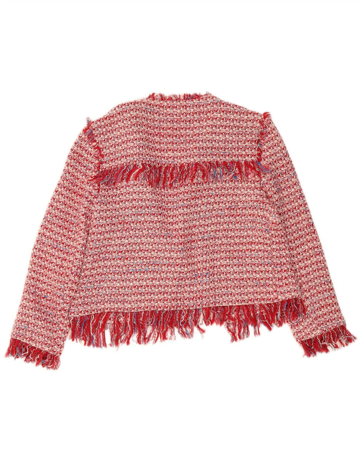 Offene Bolero-Jacke für Damen von Zara, UK 16, Größe L, rot meliert