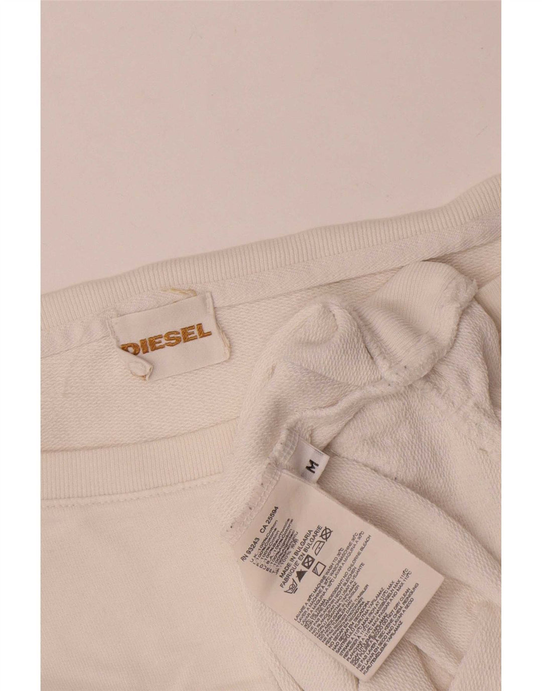 Diesel Damen-Sweatshirt in Übergröße, Größe UK 14, mittelweiße Baumwolle