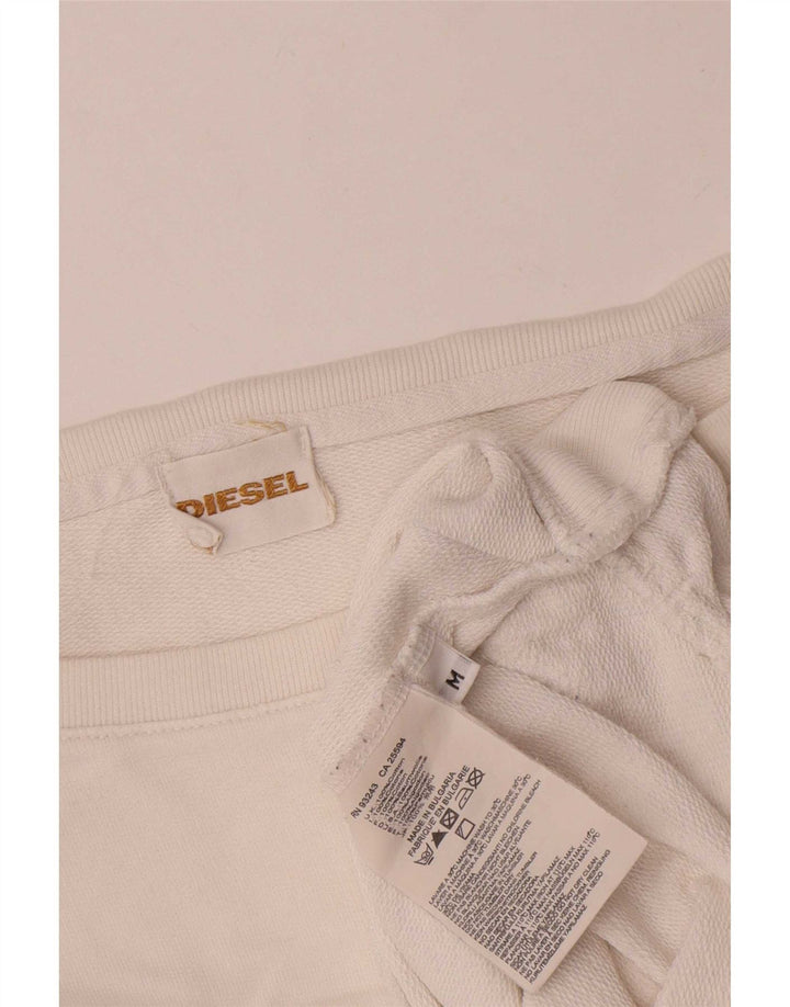Diesel Damen-Sweatshirt in Übergröße, Größe UK 14, mittelweiße Baumwolle