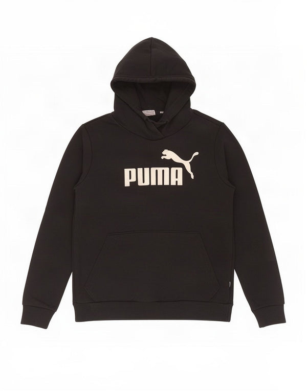 Puma Womens Graphic Hoodie Pullover UK 12 Medium Schwarz Polyester