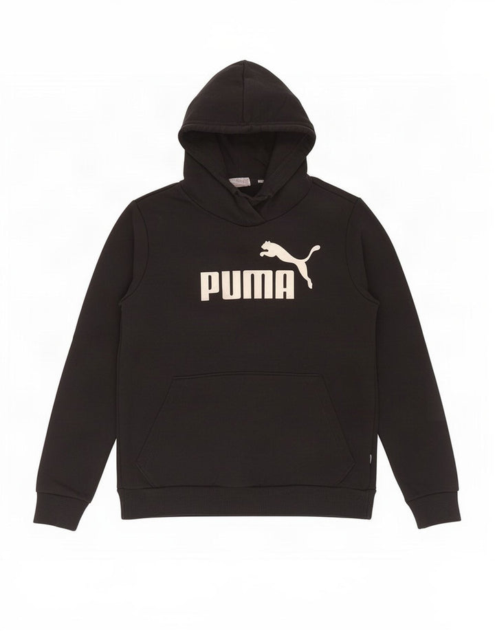 Puma Womens Graphic Hoodie Pullover UK 12 Medium Schwarz Polyester