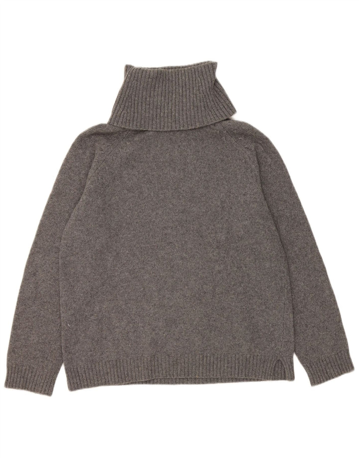 Benetton Damen-Pullover mit Rollkragen, Gr. 14, Mittelgrau