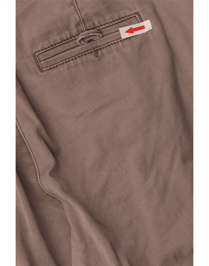 Benetton Damen Gerade Chinohose W30 L27 Grau