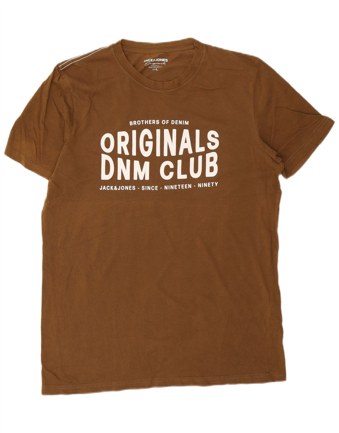 Jack & Jones Herren-T-Shirt mit Grafik, groß, aus brauner Baumwolle
