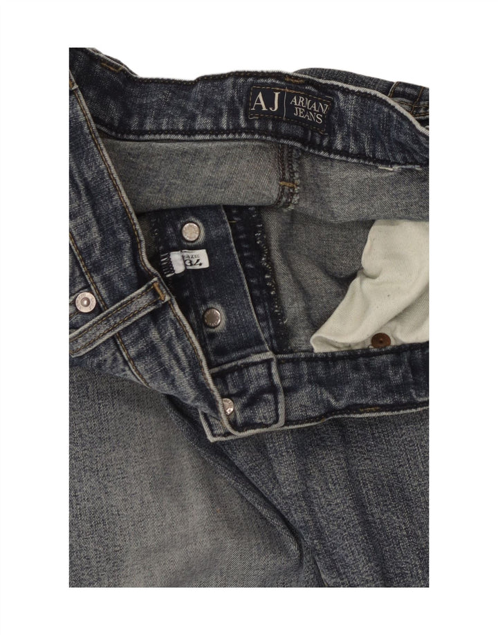 Armani Herren Straight Jeans W34 L30 Blau