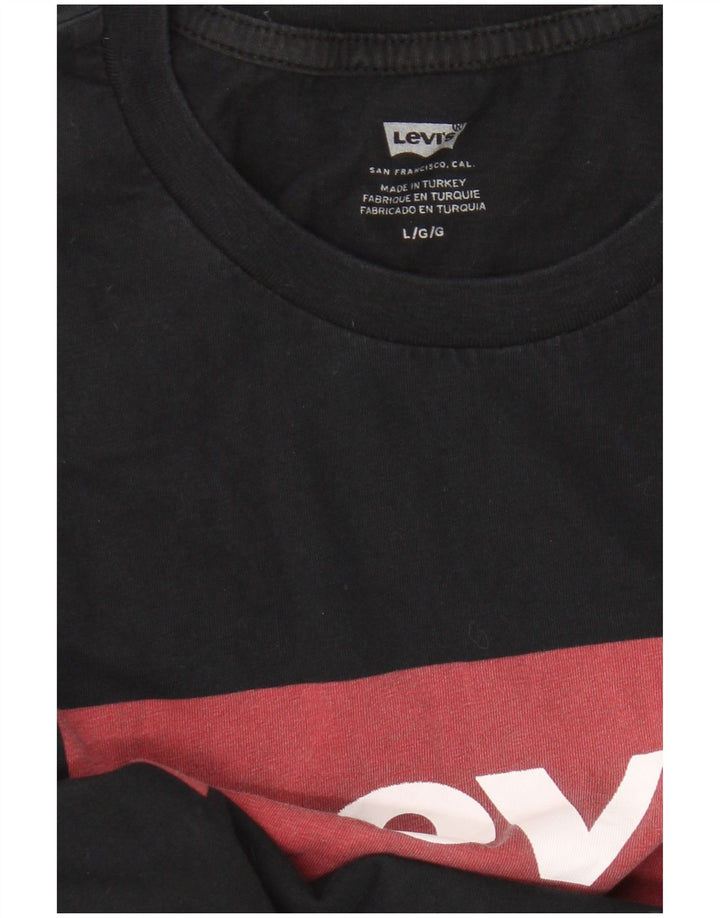 Levi's Herren-T-Shirt mit Grafik, Größe L, Schwarz