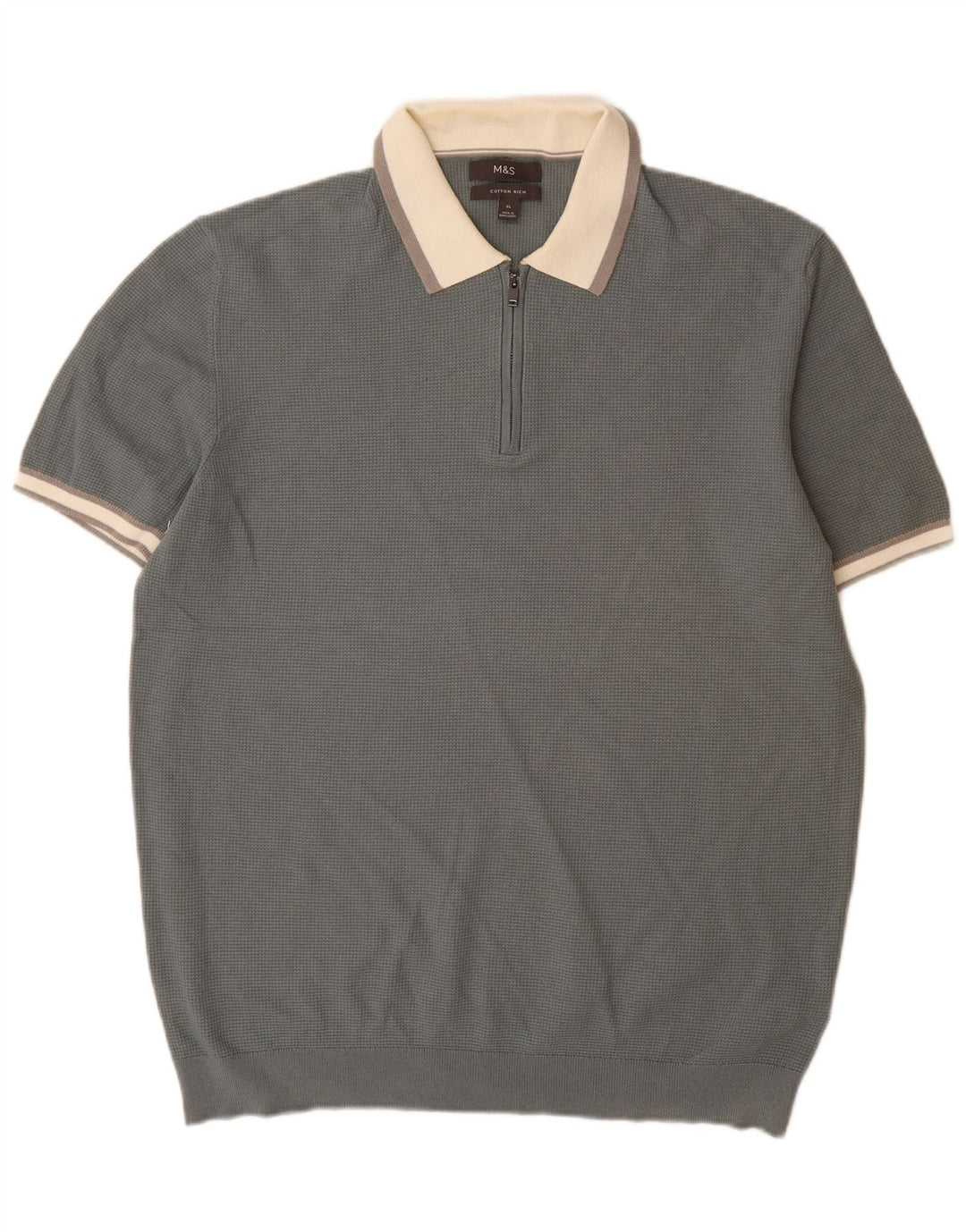 Marks & Spencer Herren-Pullover mit Rollkragen, XL, Grau, Farbblock