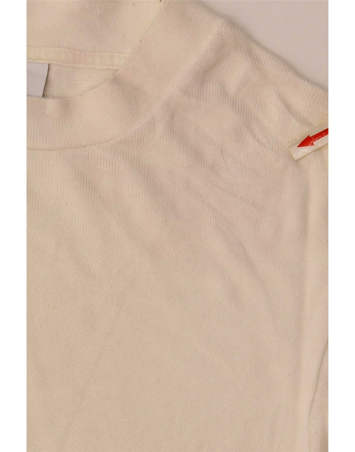 Zara Herren T-Shirt Top Medium Off White