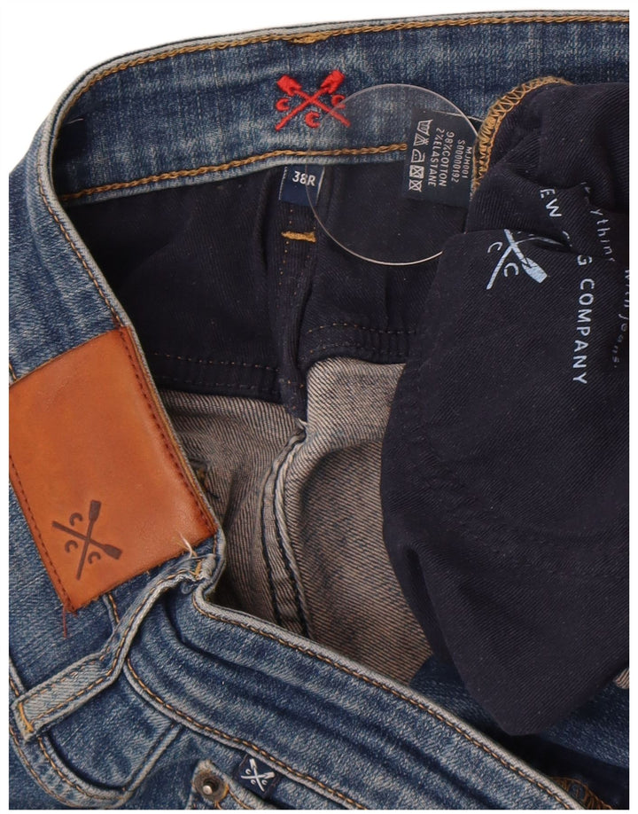 Crew Clothing Herren Regular Straight Jeans W38 L27 Blaue Baumwolle