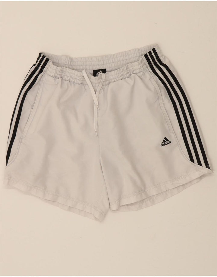 ADIDAS Herren-Sportshorts, groß, weißes Polyester