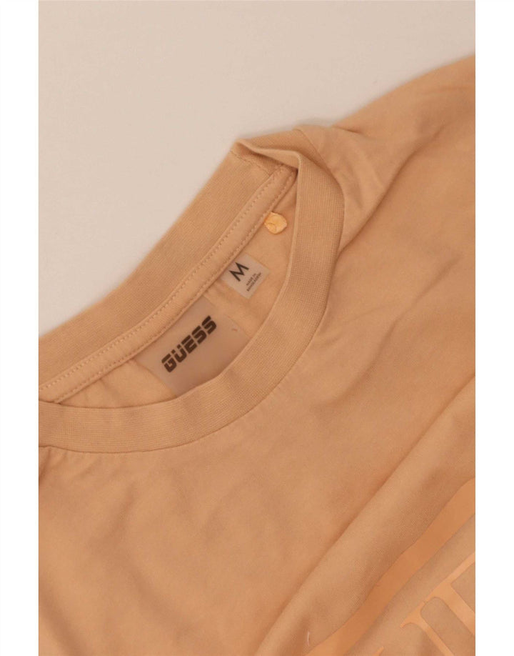 Guess Damen Crop Graphic T-Shirt Top UK 12 Medium Orange