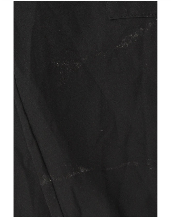 Zara Damen Crop Jogger Cargohose Small W26 L25 Schwarz Polyester