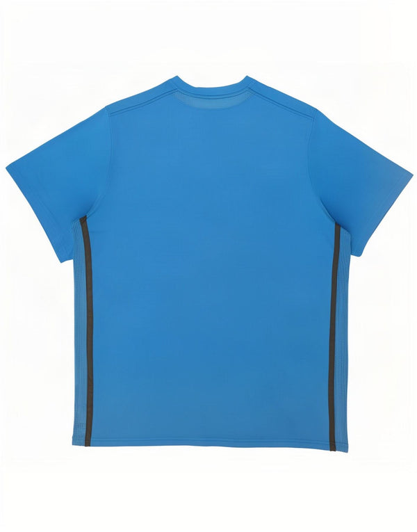 Nike Herren Dri Fit T-Shirt Top 2XL Blau Geometrisch Polyester