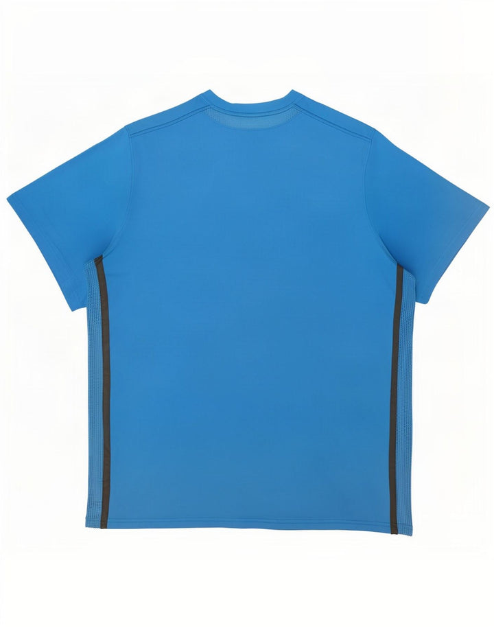 Nike Herren Dri Fit T-Shirt Top 2XL Blau Geometrisch Polyester