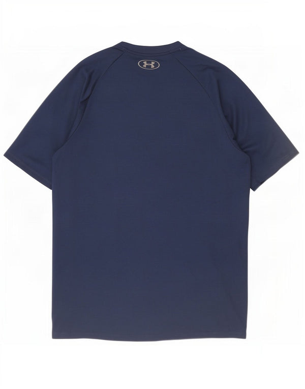 Under Armour Mens T-Shirt Top Medium Navy Blue Polyester