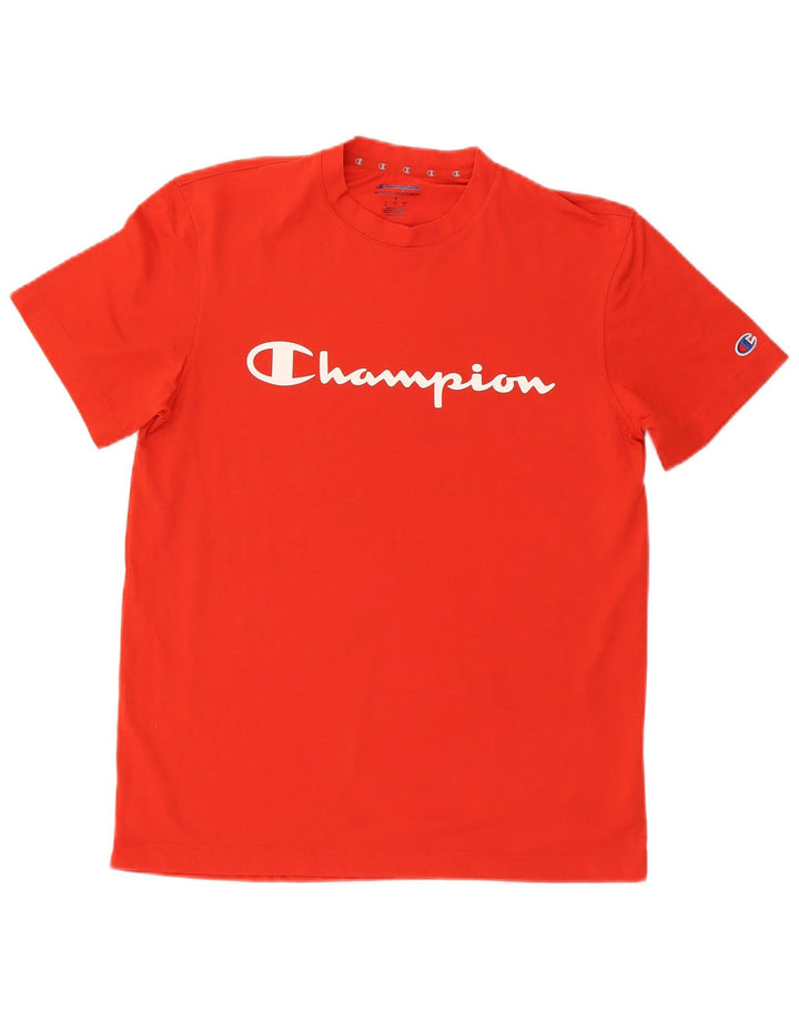 Champion Mens Graphic T-Shirt Top Small Red Polyester