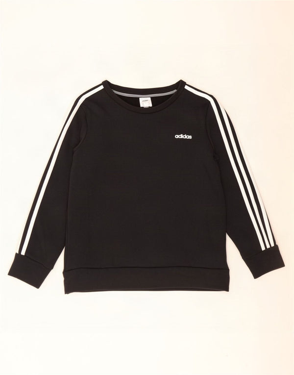 Adidas Damen Climalite Sweatshirt Pullover UK 16/18 Large Schwarz Polyester
