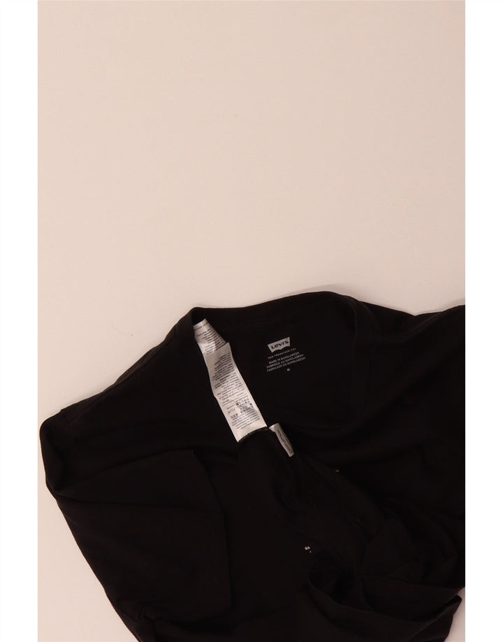 LEVI'S Mens Graphic T-Shirt Top Medium Black Cotton Vintage Levi's and Second-Hand Levi's from Messina Hembry 