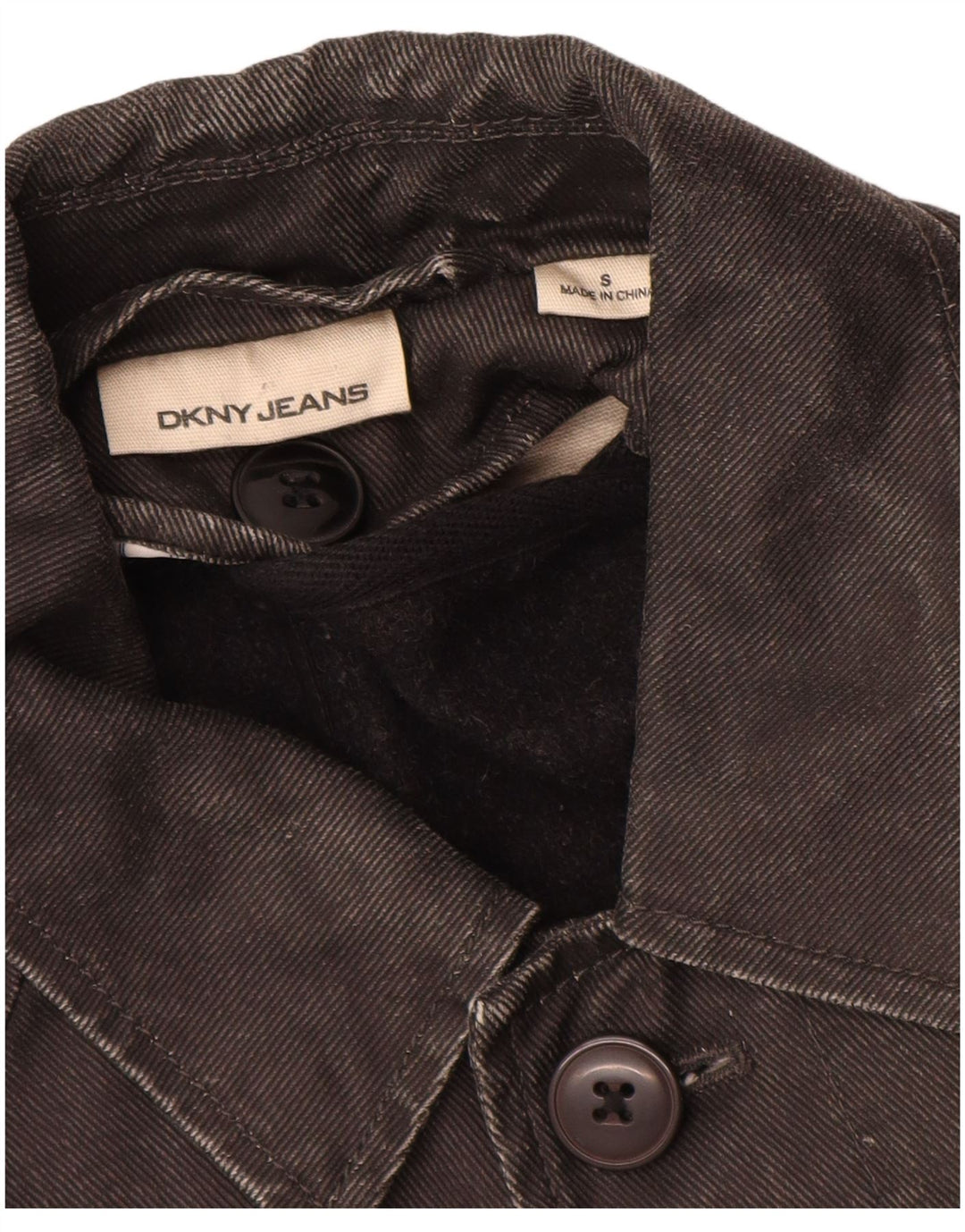 Dkny Herren Jeansmantel UK 36 Small Black Ramie